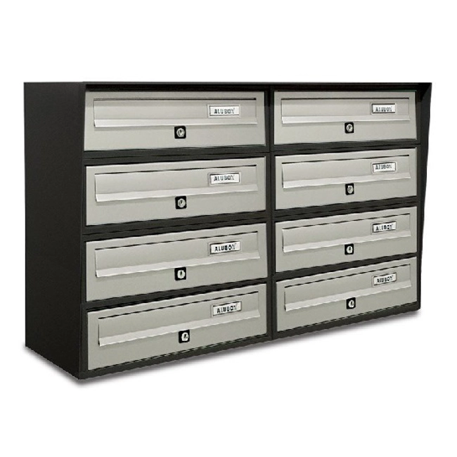 Vendita online Casellario postale 8 posti orizzontale esterno - Slim